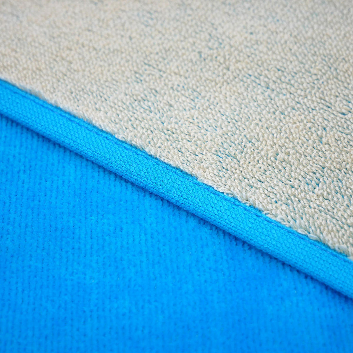 STRANDTUCH Frottee Velours Jacquard Blau 90x170 400g/m² - Orzu - Blau, Textil (170/90cm) - LE COMPTOIR DE LA PLAGE