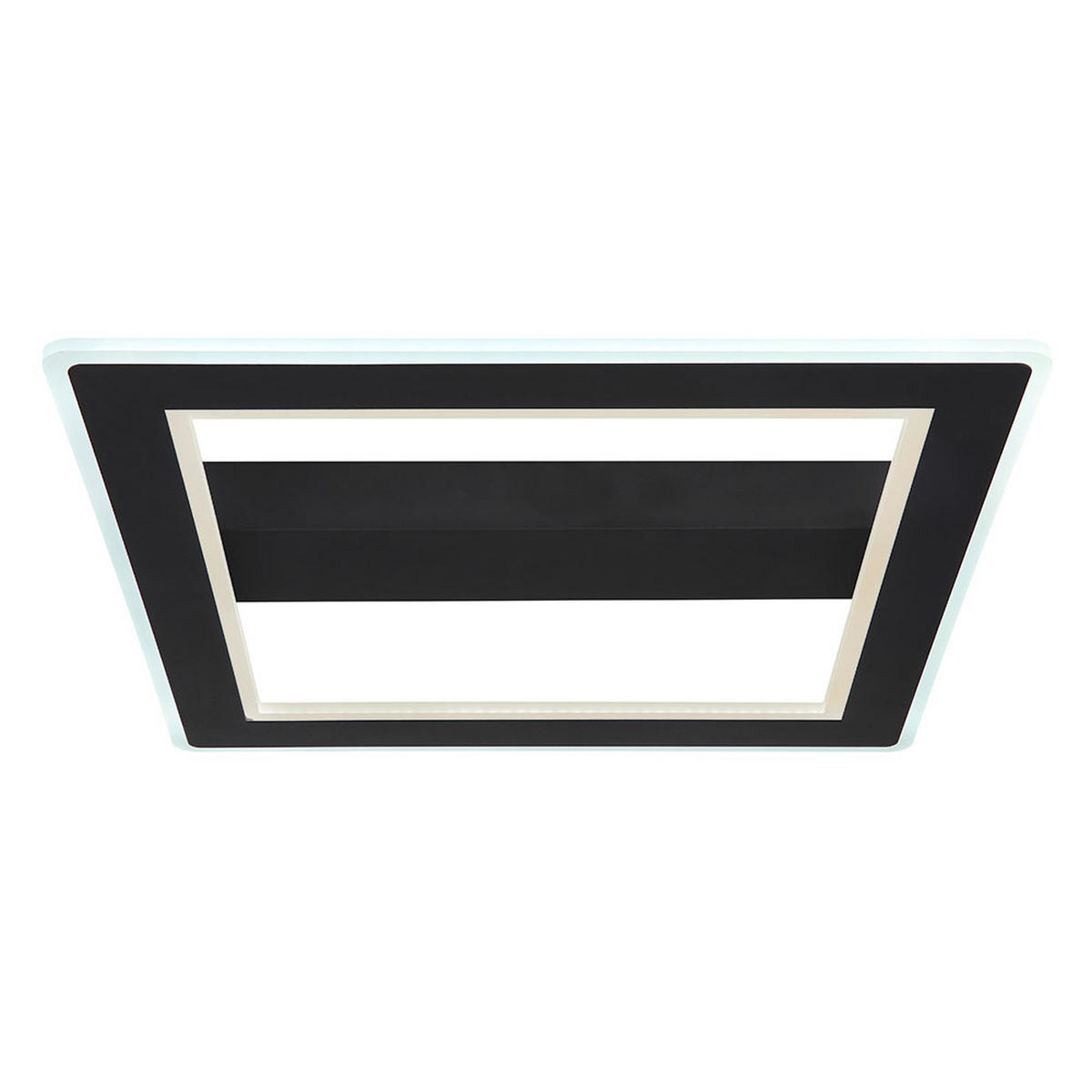 LED DECKENLEUCHTE Schwarz Matt Opal - Schwarz, Metall (45/45/5cm) - Globo Lighting
