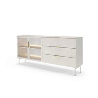KOMMODE Lummer Kaschmir - Hellgrau, Holzwerkstoff (181.3/82.6/39.3cm) - Pillovely