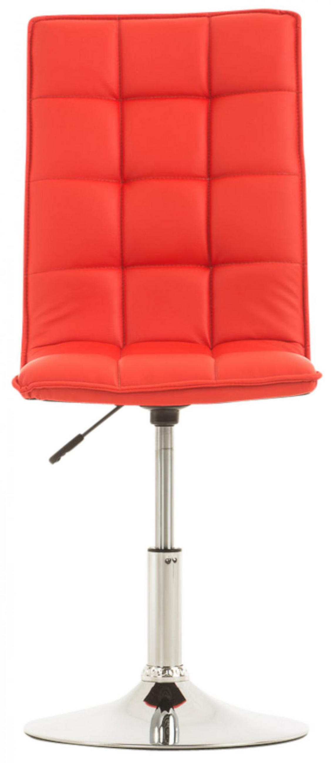 DREHSTUHL 2er Set Lederlook rot - Chromfarben/Rot, Textil/Metall (43/90/56cm) - CLP
