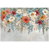 FOTOTAPETE Blumen Hängend Grau 400x280 cm - Multicolor, Papier (400/280cm) - Wallarena