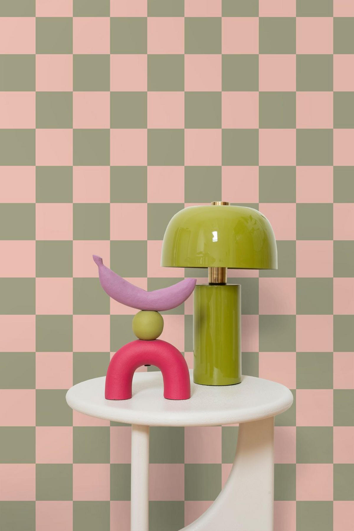 TAPETE Karomuster 50 x 900 cm - Pink, Papier (50/0.1cm) - ESTAhome
