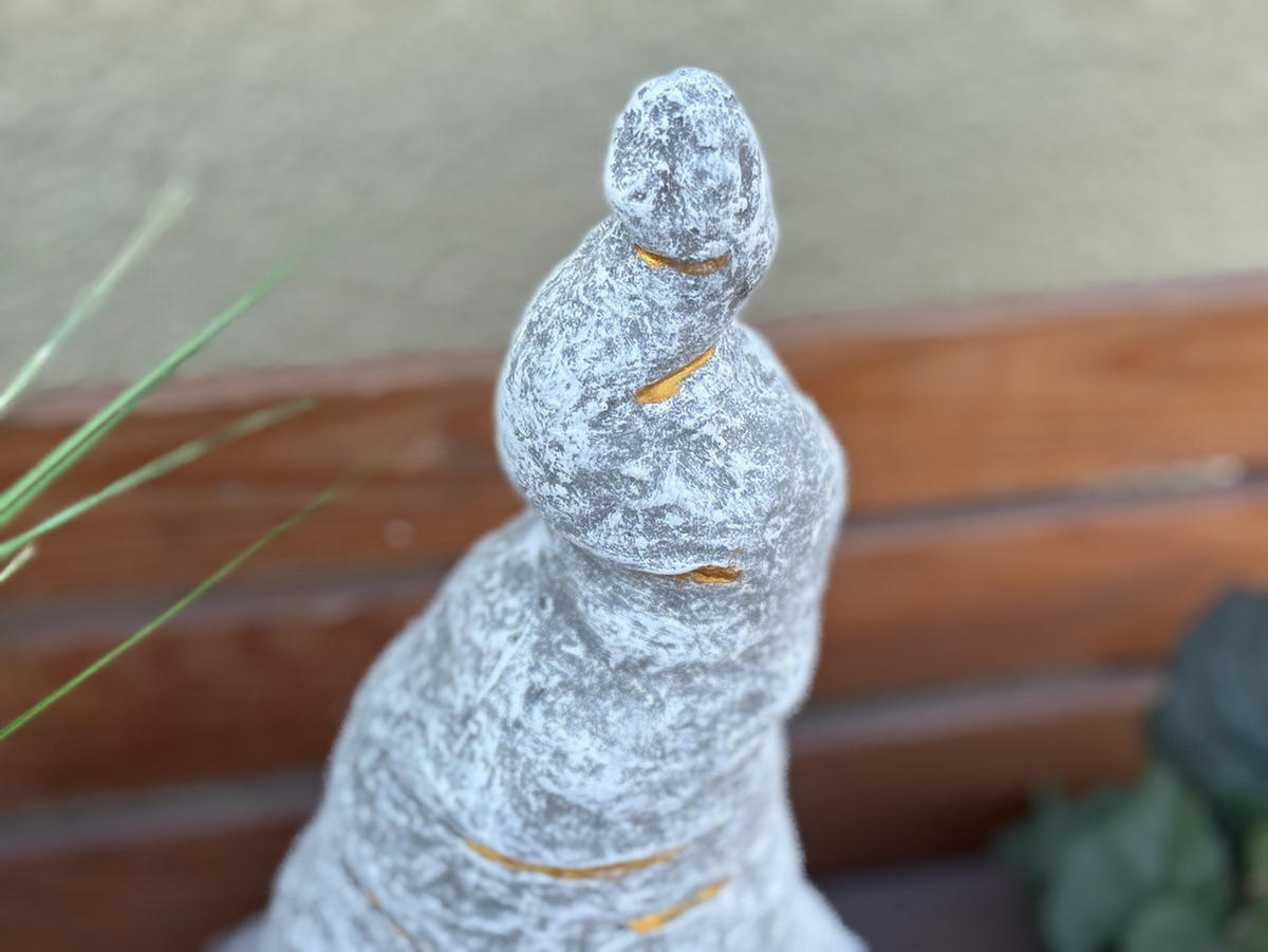 STEINFIGUR Wichtel Egon XL frostfest Steinguss Gartendeko - Grau, Stein (22/41/25cm) - stoneandstyle