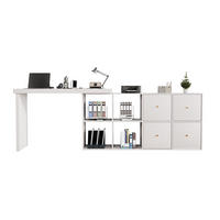 ECKSCHREIBTISCH Weiß 120/48/78 cm 360° schwenkbar mit 4 Schubladen - Weiß, Holzwerkstoff (140/120/78cm) - PANGIVO