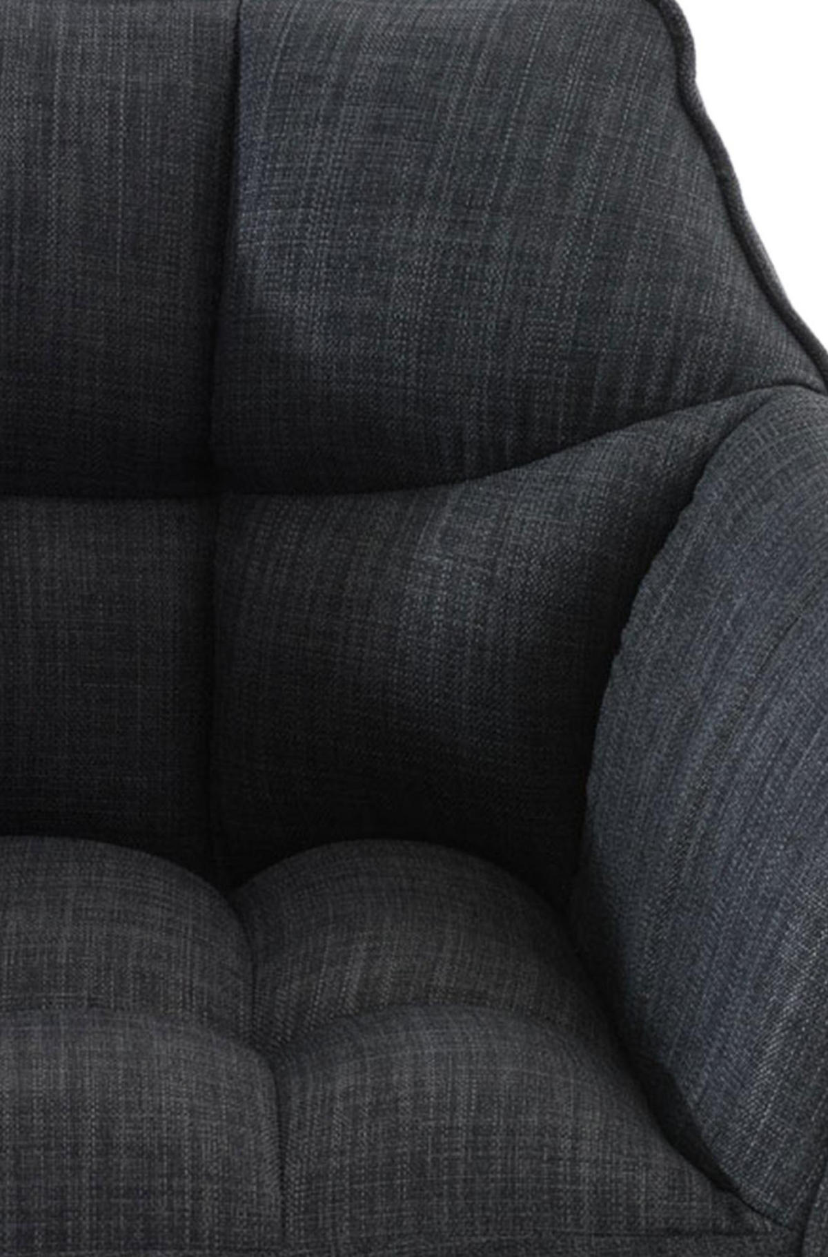 BARHOCKER 2er Set Stoff Dunkelgrau - Edelstahlfarben/Dunkelgrau, Textil/Metall (64/88/45cm) - CLP