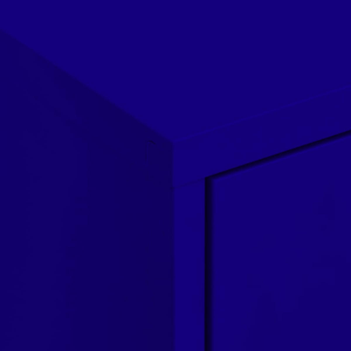 SIDEBOARD mit 2 Türen und verstellbaren Einlegeböden, 80/35/101,5 cm, aus Stahl, in Marineblau - Blau, Metall (80/101.5/35cm) - vidaXL