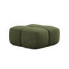 POUF Chenille Stoff Grün - Schwarz/Olivgrün, Holzwerkstoff/Kunststoff (90/39/90cm) - Makamii