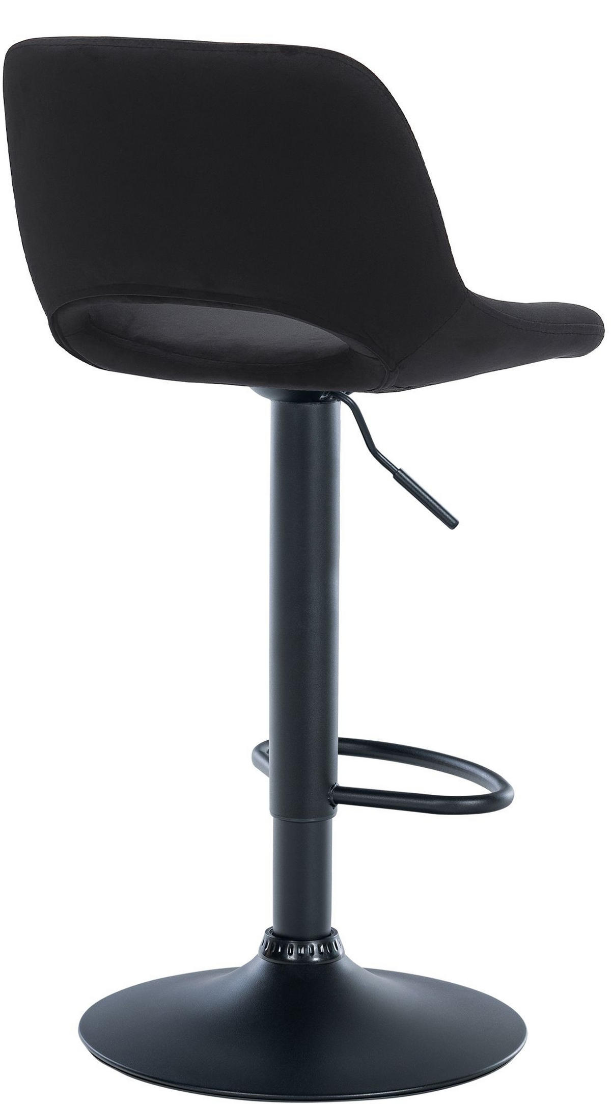 BARHOCKER Samt schwarz - Schwarz, Textil (42/86/46cm) - CLP