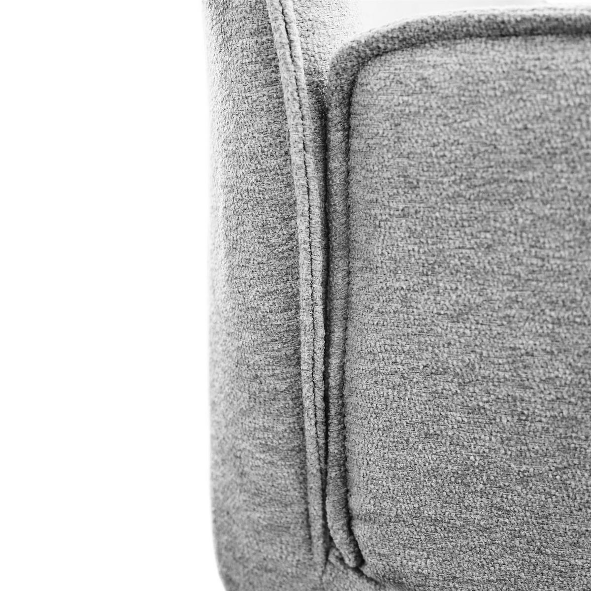 ARMLEHNENSTUHL OPHELIA mit Drehfunktion und Polsterung - Schwarz/Grau, Textil (60/87/64cm) - Lookway