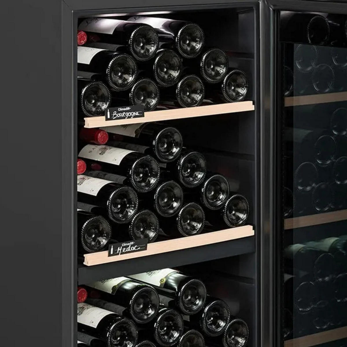 WEINKÜHLSCHRANK CD56 Schwarz 56 Flaschen Doppelzone - Schwarz, Metall (50/85/54cm) - JUNG