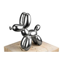 SKULPTUR Silber 28/26 cm - Silberfarben, Stein (0.95/26/10cm) - KUNSTLOFT