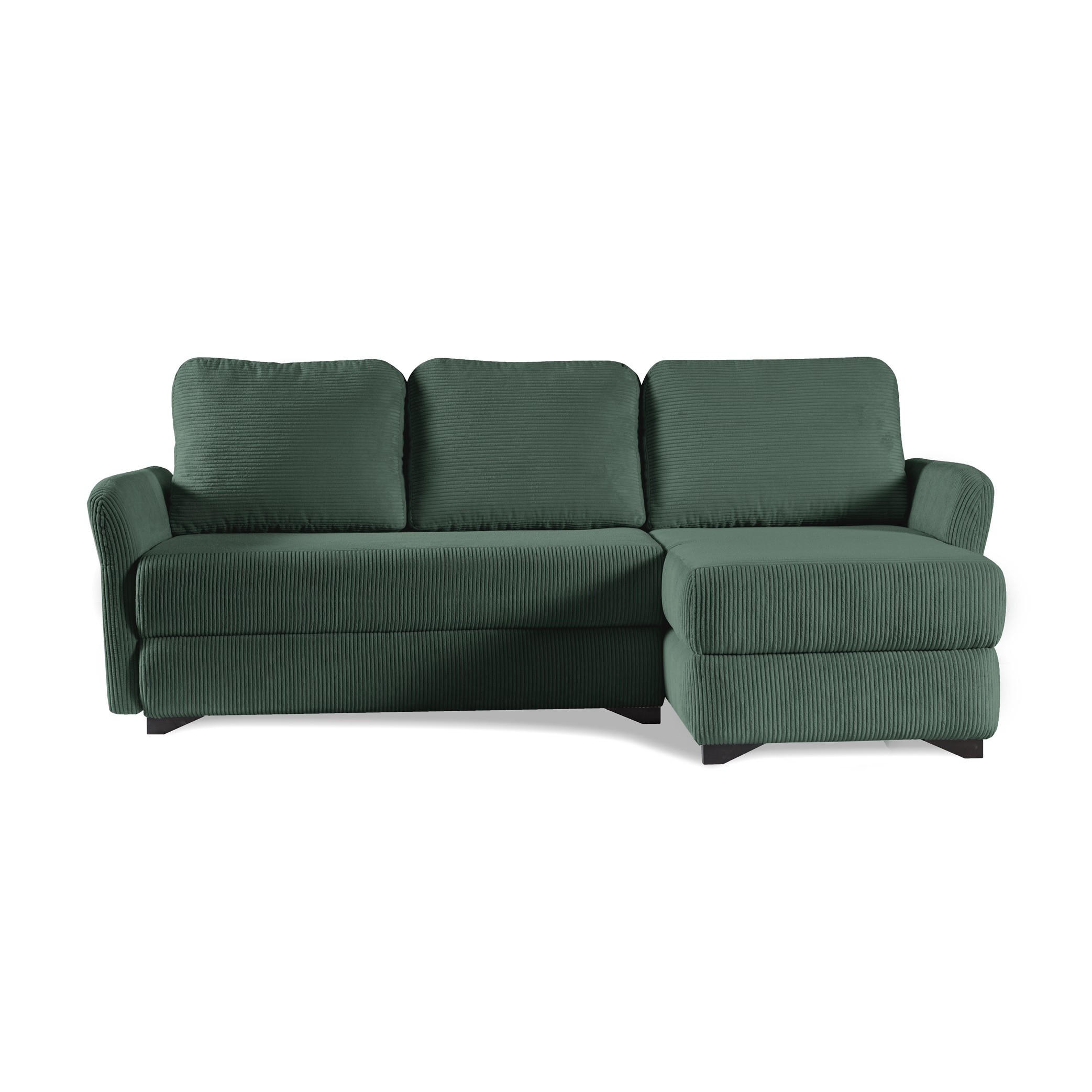 ECKSOFA Volt Grün, universal Ecksofa mit Schlaffunktion - Grün, Holzwerkstoff/Textil (238/155cm) - Bettso