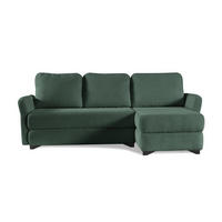 ECKSOFA Volt Grün, universal Ecksofa mit Schlaffunktion - Grün, Holzwerkstoff/Textil (238/155cm) - Bettso