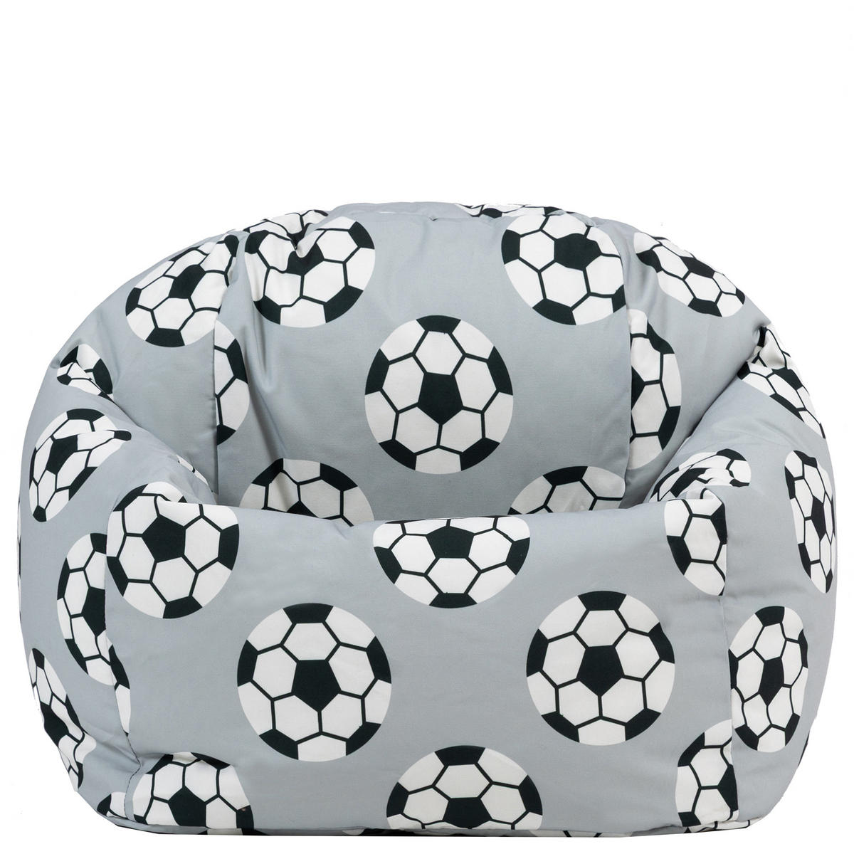 KINDERSITZSACK Fußball Druck - Schwarz, Textil (53/50/53cm) - icon