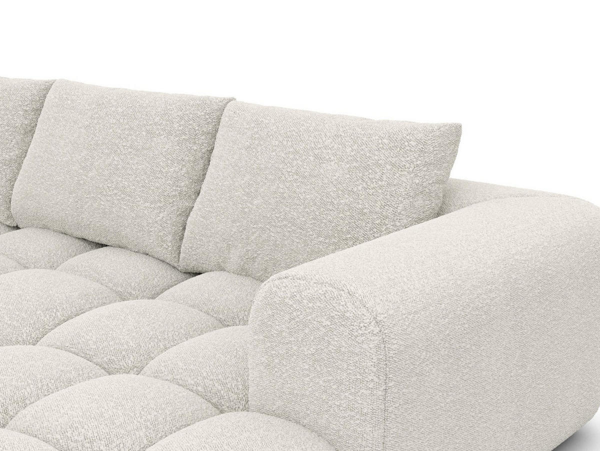 WOHNLANDSCHAFT Casaluna U-Form Weiß Bouclestoff - Weiß, Kunststoff (338/88/267cm)