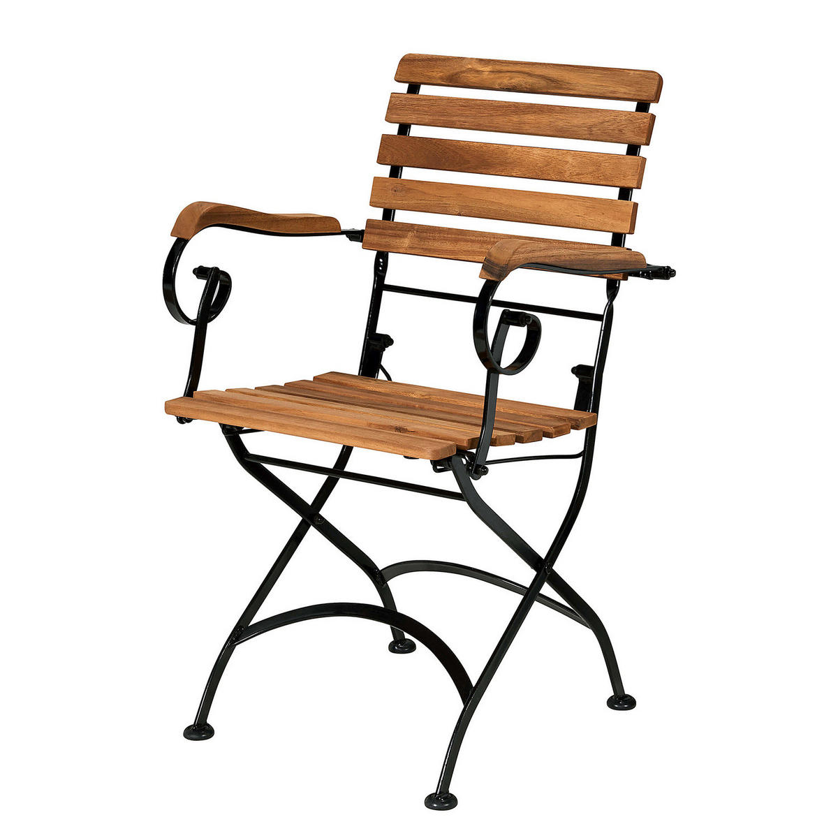 GARTENMÖBEL-SET (5-tlg.) Parklife - Schwarz/Braun, Holz/Metall - Butlers