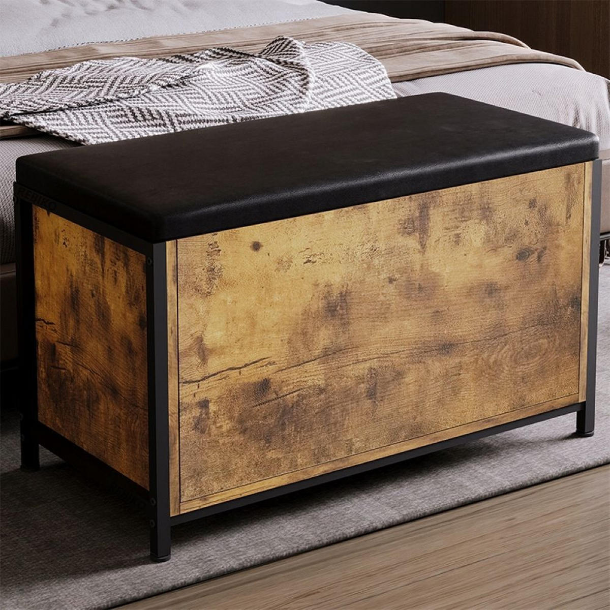 TRUHE, braun 80/40/50 cm - Braun, Holzwerkstoff (80/50/40cm)