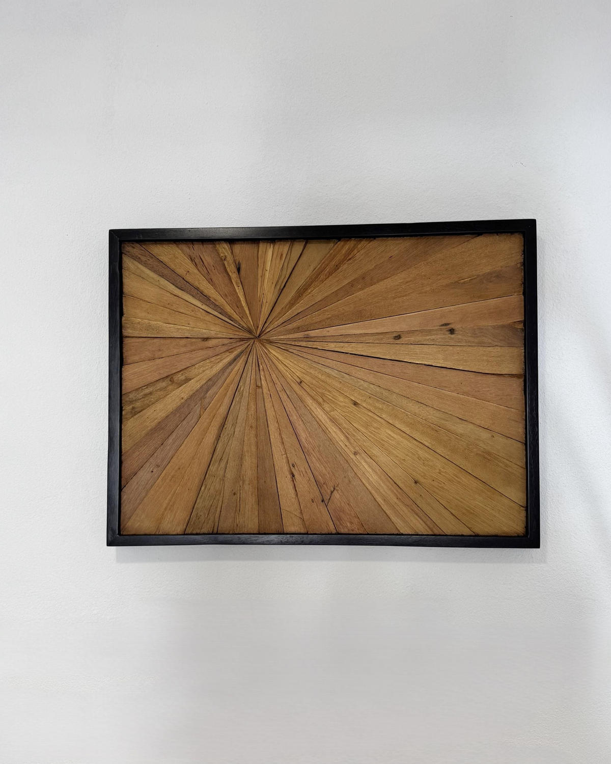 WANDDEKORATION Teakholz heller holzfarbton Merida - Hellbraun, Holz (80/60/4cm) - Beliani