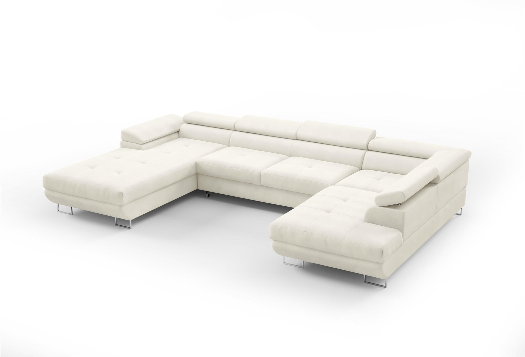 Fun Möbel Wohnlandschaft Creme 205x90x345 cm