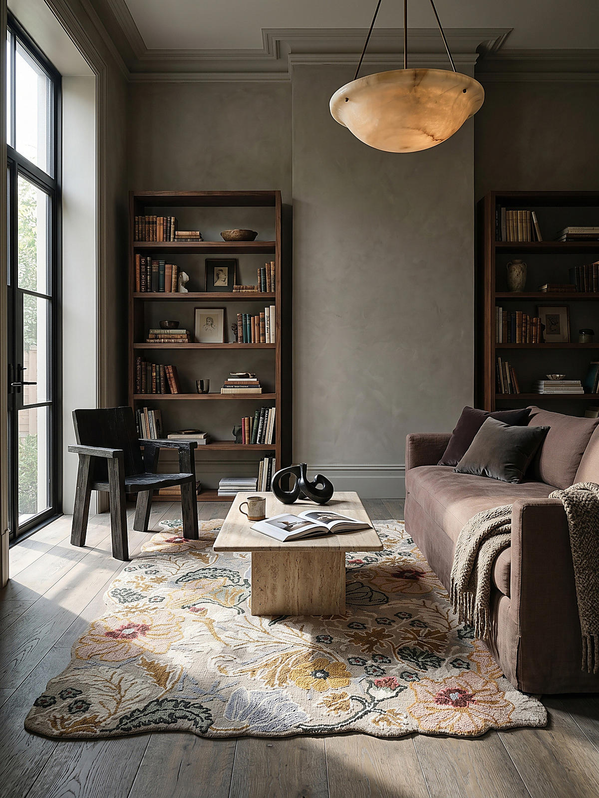 WOLLTEPPICH CHAR, floral, Hellrosa, 120 x 170 cm - Rosa, Textil (120/170cm) - KADIMA DESIGN