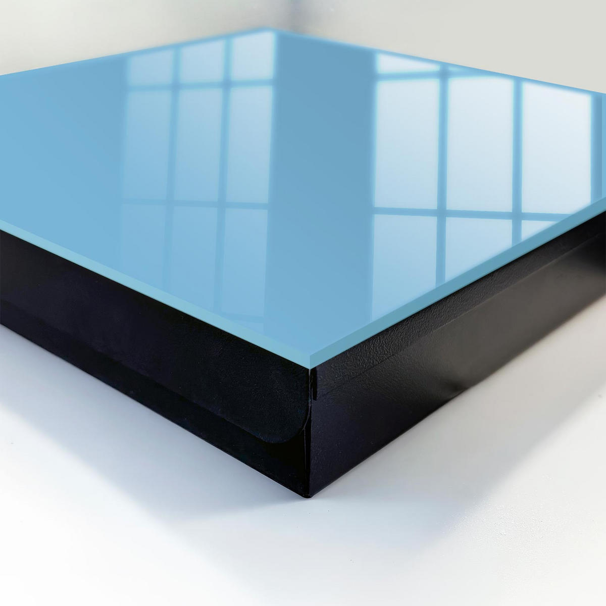 SCHLÜSSELBOX Schwarz 30x30 cm- Türöffnung nach rechts - Blaue Farbe - Blau, Metall (30/30/5cm) - TULUP