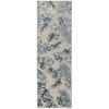 Outdoorläufer Flora Multicolor 80x250 cm - Blau/Creme, Kunststoff (80/250cm) - benuta