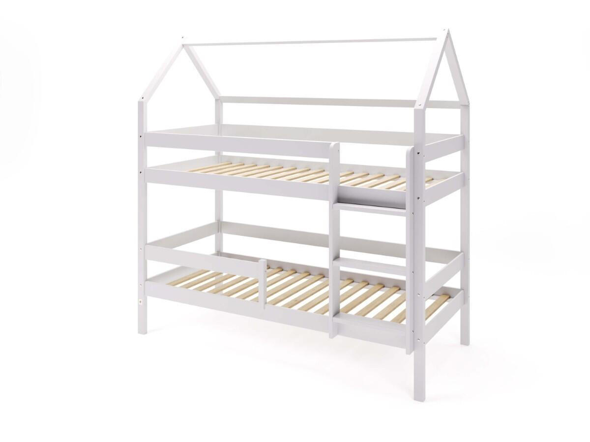 ETAGENBETT EDEN Hellgrau 97x211x134 cm - Hellgrau, Holz - FURNLUX