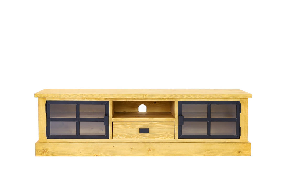TV-SCHRANK aus Massivholz Industrial - Honig, Holz (160/46/40cm) - Seart