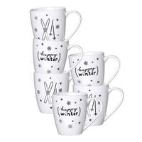 HENKELBECHER Happy Winter weiß 360 ml 6er Set - Weiß, Keramik (0.36L) - Ritzenhoff Breker