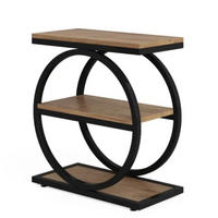 BEISTELLTISCH Schwarz-Braun 60/30/65 cm - Schwarz, Holzwerkstoff (30/60/65cm) - PANGIVO