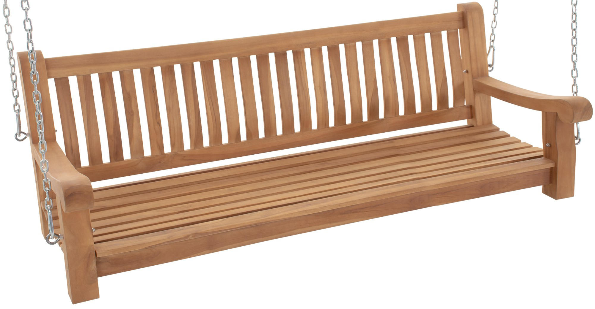 SCHAUKELBANK Muver Holz Teak Hängebank - Teakfarben, Holz (180/62/70cm) - DELUKE