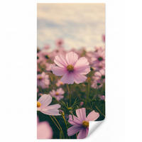 TAPETE - Blumen - Lila - Unscharf - 100x220 cm - Rosa, Papier (100/220cm) - OnlyWow