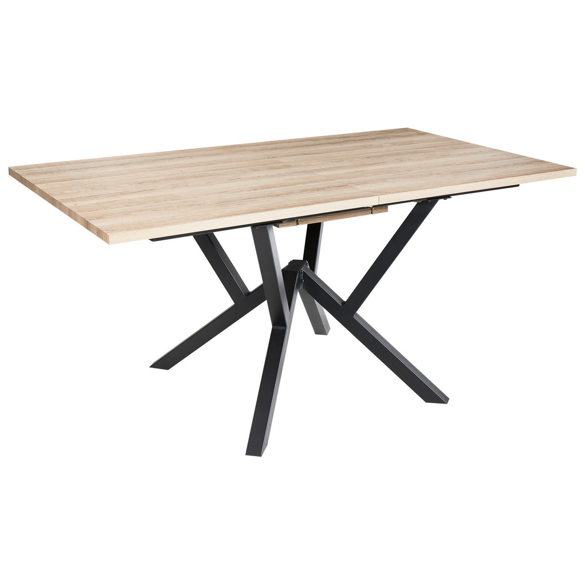 JÍDELNÍ STŮL vysunovací Světle hnědý 160-200/90 cm Ansell - světle hnědá, kompozitní dřevo (160/90/77cm) - Beliani