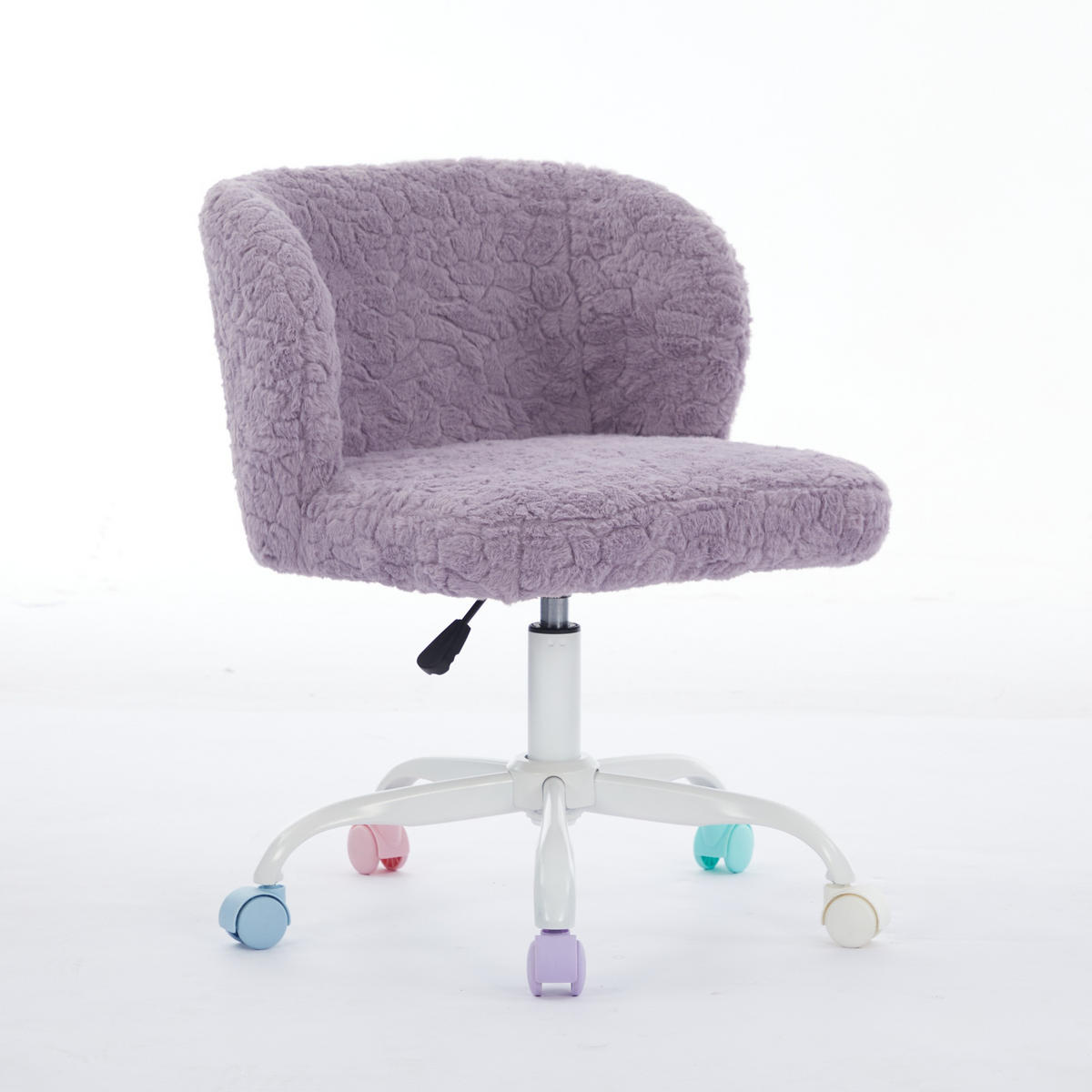 SCHREIBTISCHSTUHL Violett Drehbar Höhenverstellbar - Lila, Metall (55/81/57cm) - PANGIVO