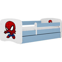 KINDERBETT Emily mit Schublade und Matratze, Blau 70x140 cm - Blau, Holzwerkstoff (140/70cm) - WFL GROUP