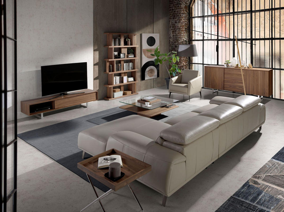 SESSEL Taupegrauer Ledersessel 78/80/82 cm - Hellgrau/Schwarz, Leder (78/82/80cm) - ANGEL CERDA