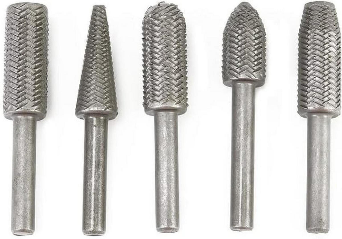 SCHLEIFSTIFTE – 5 Stück, 6 mm Schaftdurchmesser - Silberfarben, Metall (1.1/1.1/6cm) - DCA