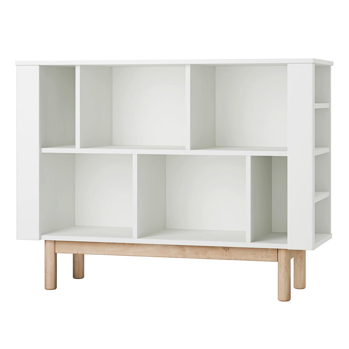 KNIHOVNA Miloo Bílá - bílá, kompozitní dřevo (120/90.5/40cm) - Petits-meubles