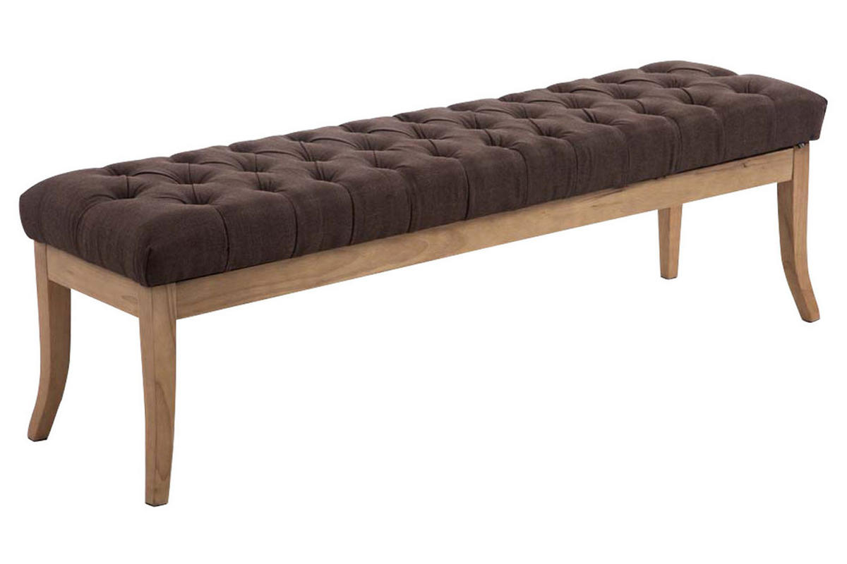 SITZBANK 150/38 cm Stoff braun - Naturfarben/Braun, Holz/Textil (150/46/38cm) - CLP