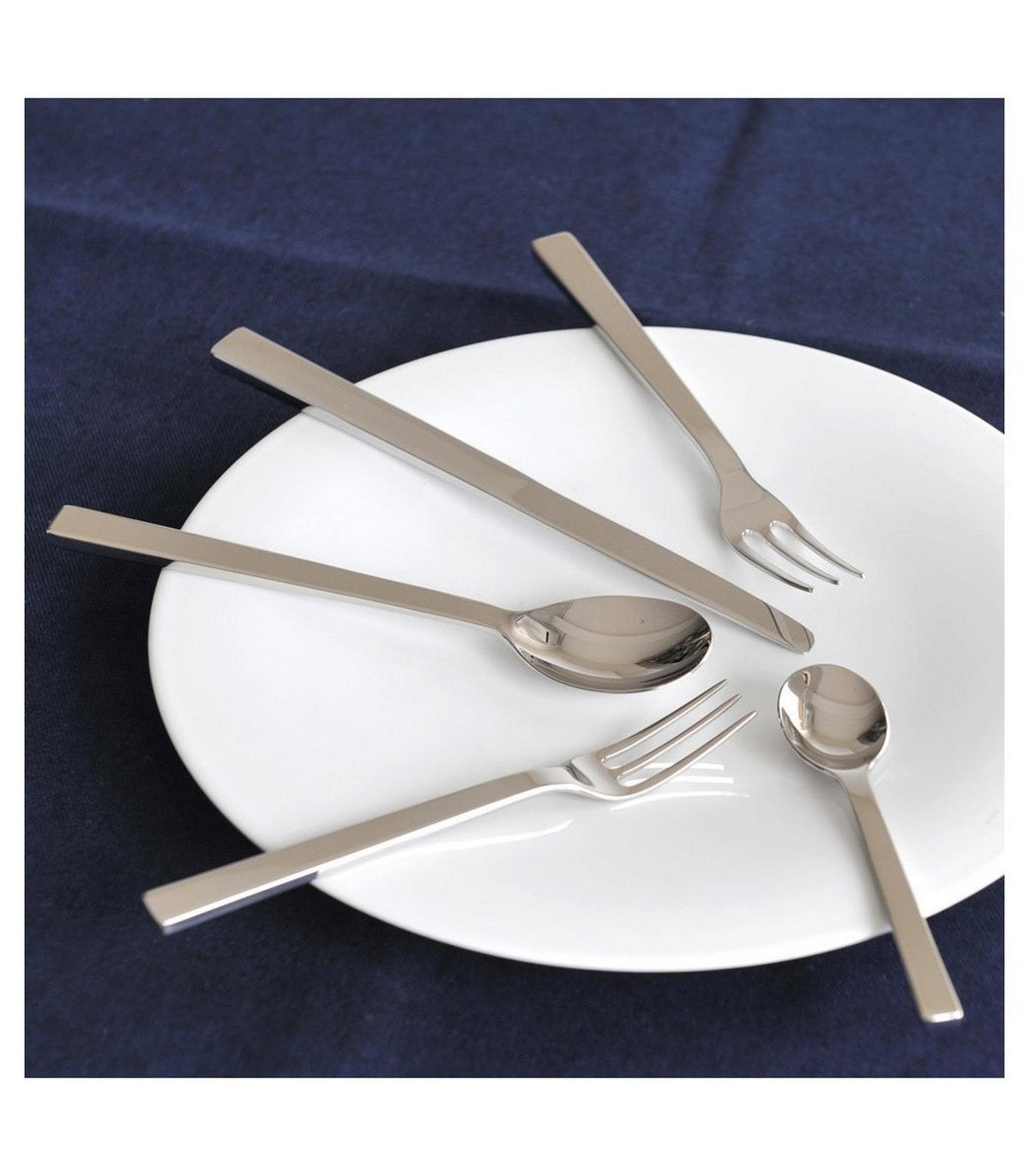 BESTECKSET Santiago - DC05S5 - 5-teilig - von David Chipperfield - Silberfarben, Metall - Alessi