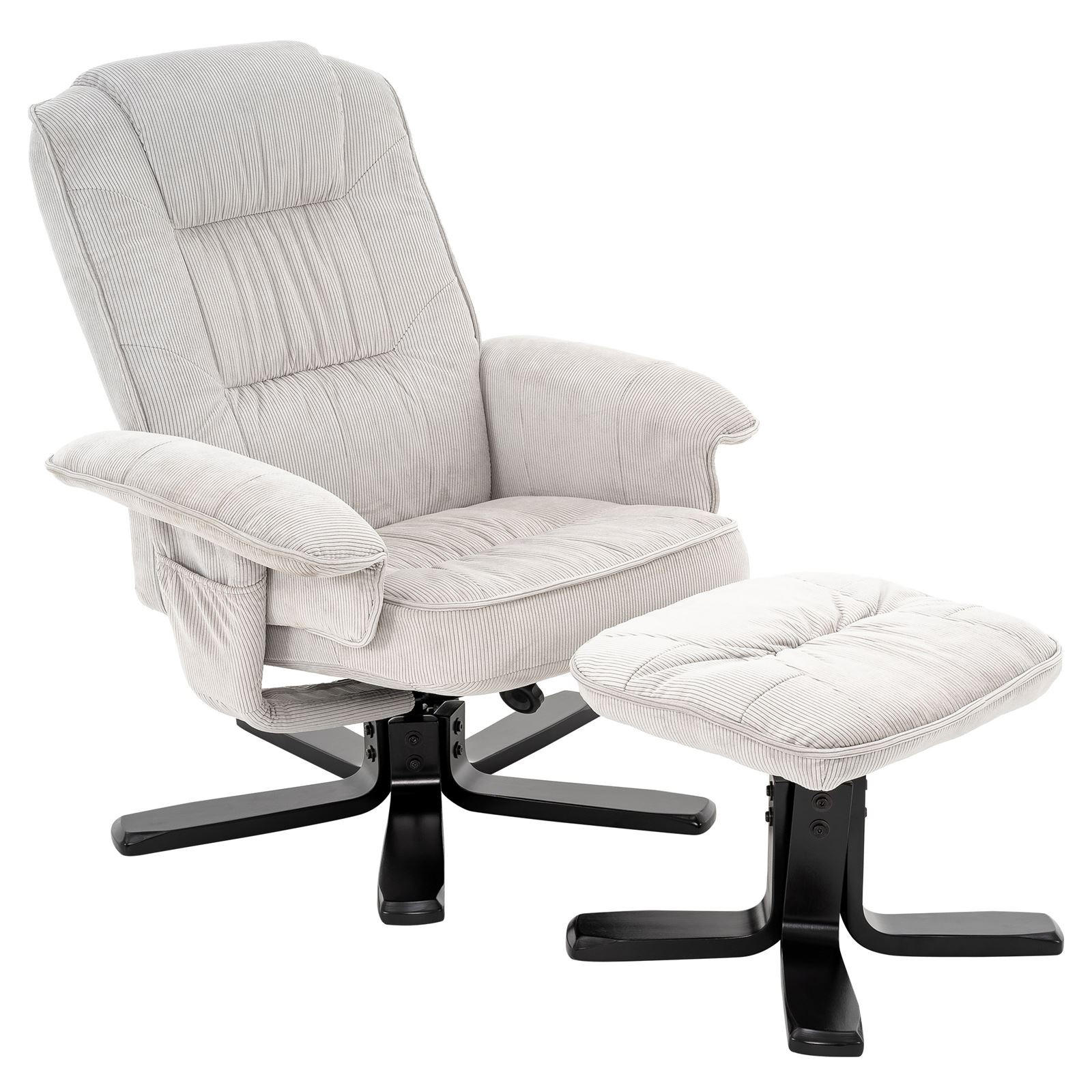 Idimex Relaxsessel Weiß, Schwarz 76x87x61 cm