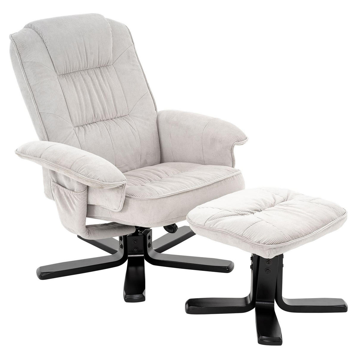 RELAXSESSEL CHARLY - Schwarz/Weiß, Textil (76/87/61cm) - IDIMEX
