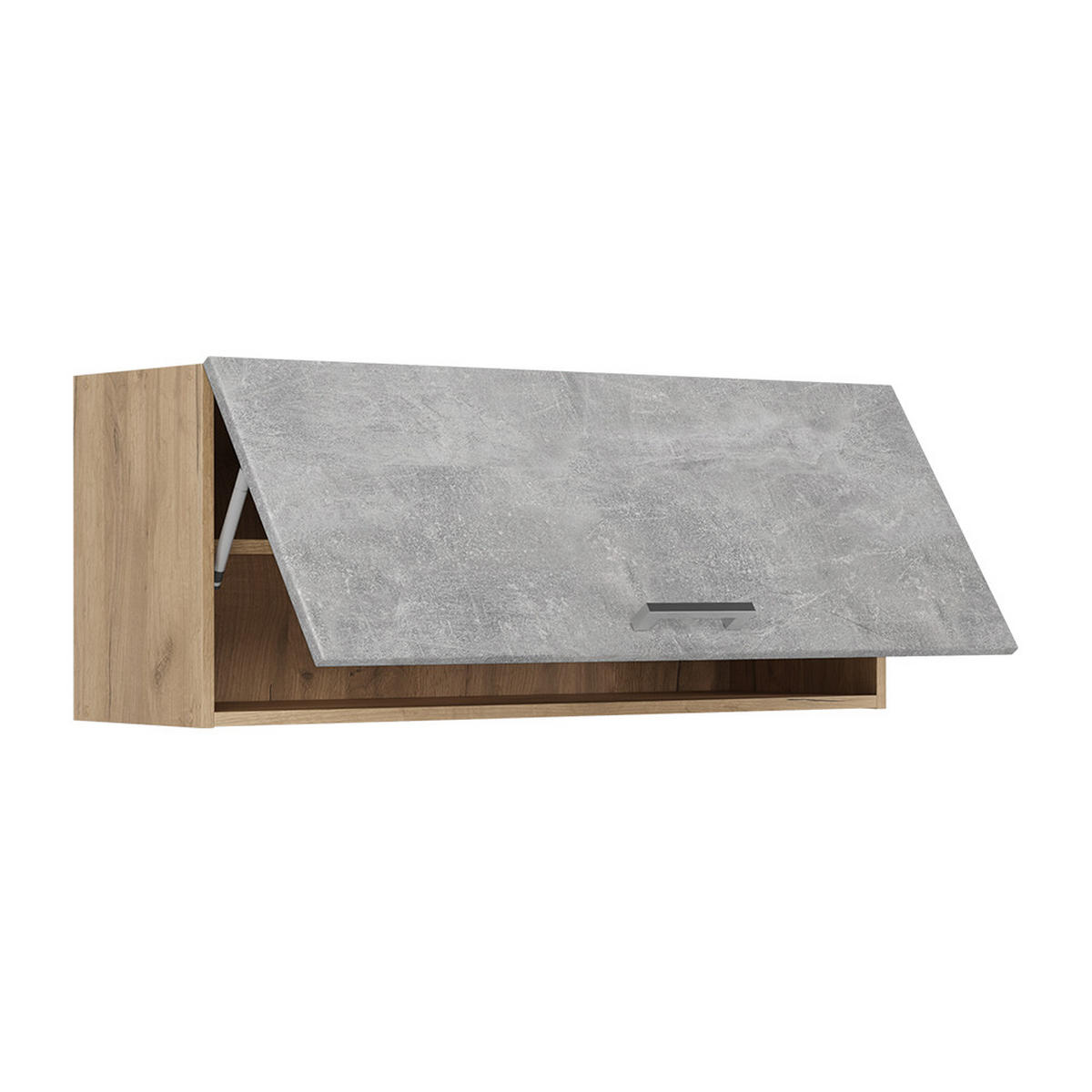 HÄNGESCHRANK R-Line, Beton/Goldkraft Eiche, 100 cm Flach - Honigeiche/Grau, Holzwerkstoff (100/40/31cm) - Vicco