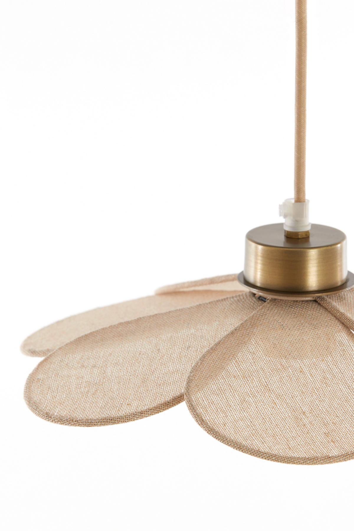 HÄNGELAMPE Fyano Braun Ø30,5/9 cm - Braun, Textil (30.5/30.5/9cm) - Light & Living