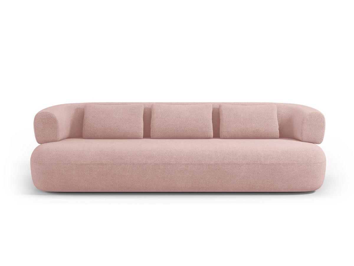 SOFA Jenny aus Boucle puderrosa 4 Sitzplätze - Altrosa, Textil (90/73/226cm) - Micadoni