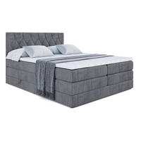 BOXSPRINGBETT VELANTO-BZ KING - 120 x 200 - H3/H4 - Dunkelgrau - Dunkelgrau, Holzwerkstoff (120/200cm) - ALTDECOR