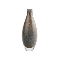 VASE Linen Glitzer Bubbles, Glas, Grau, H 18.1 cm - Grau, Glas (18.1cm) - Gift Company