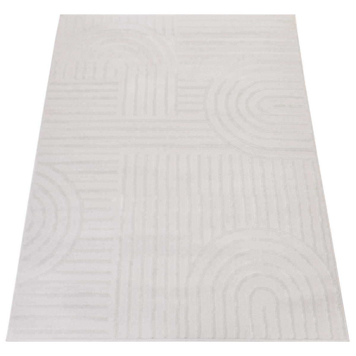 TEPPICH HYGGE Weiß 120/170 cm - Weiß, Kunststoff (120/170cm) - Tapiso