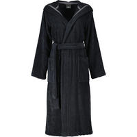 BADEMANTEL DAMEN KAPUZE UNI 827 LAVA - 97 - Schwarz, Textil (Snull) - Cawoe
