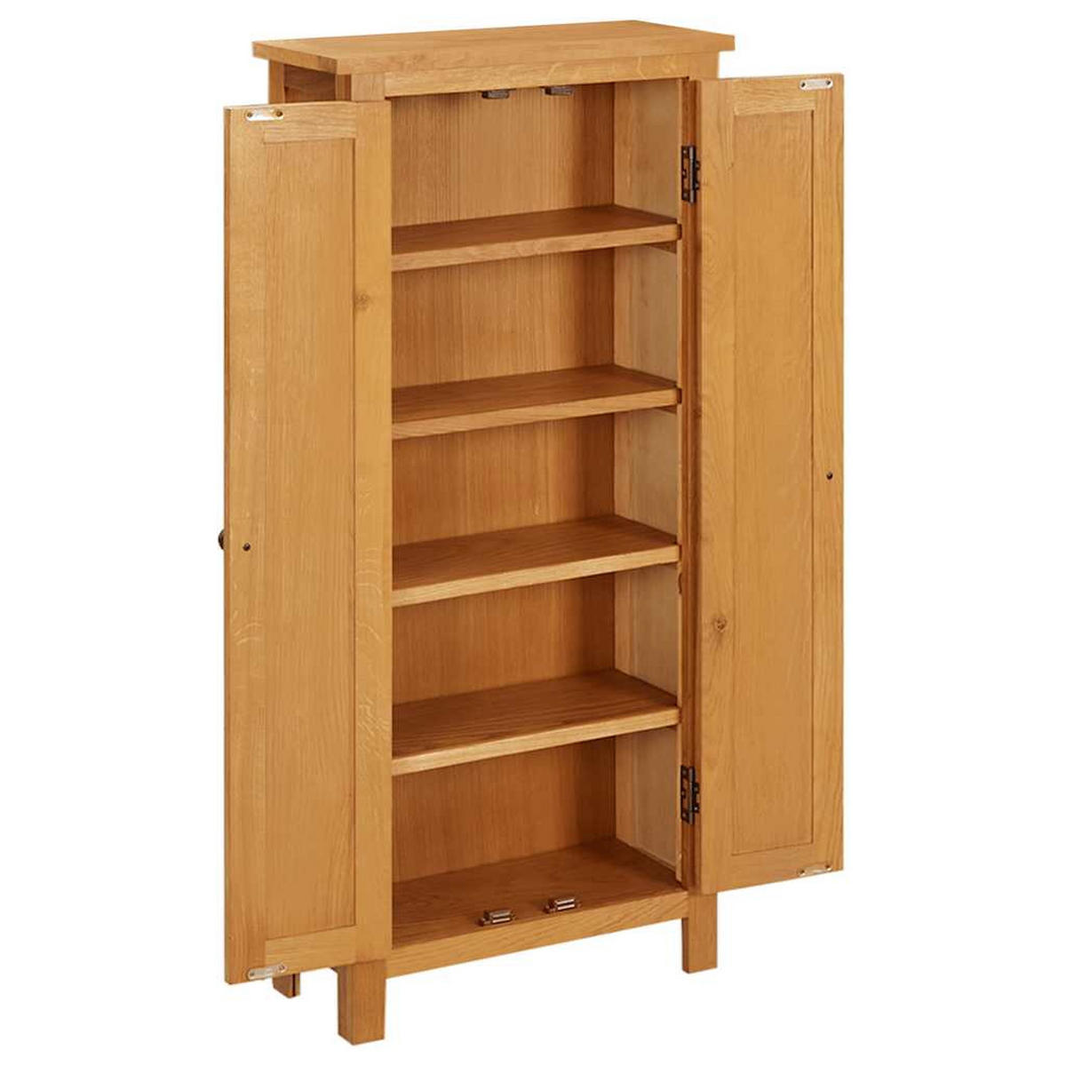 SCHRANK 50/22/110 Cm Massivholz Eiche - Braun, Holz (22/110/50cm) - vidaXL